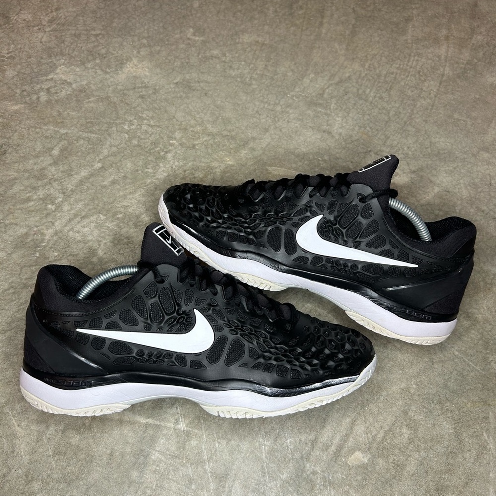 Size 12 - Nike Zoom Cage 3 Black/White Rafa Tennis Clean Men’s RARE SHIPS NOW!